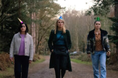 Sarah Greene, Sharon Horgan, and Eve Hewson in Bad Sisters - Season 1, Episode 10