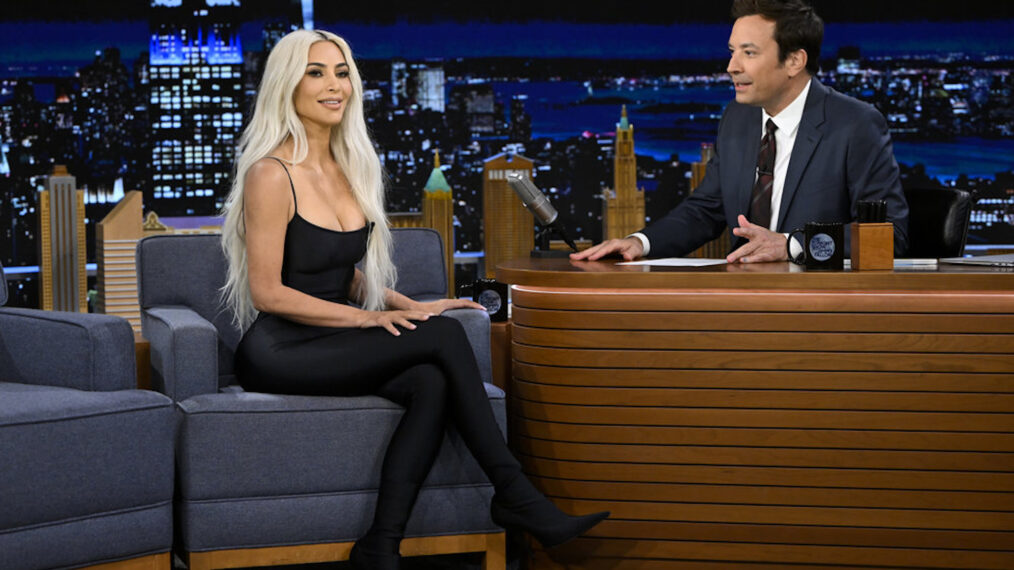 Kim Kardashian and Jimmy Fallon on the Tonight Show