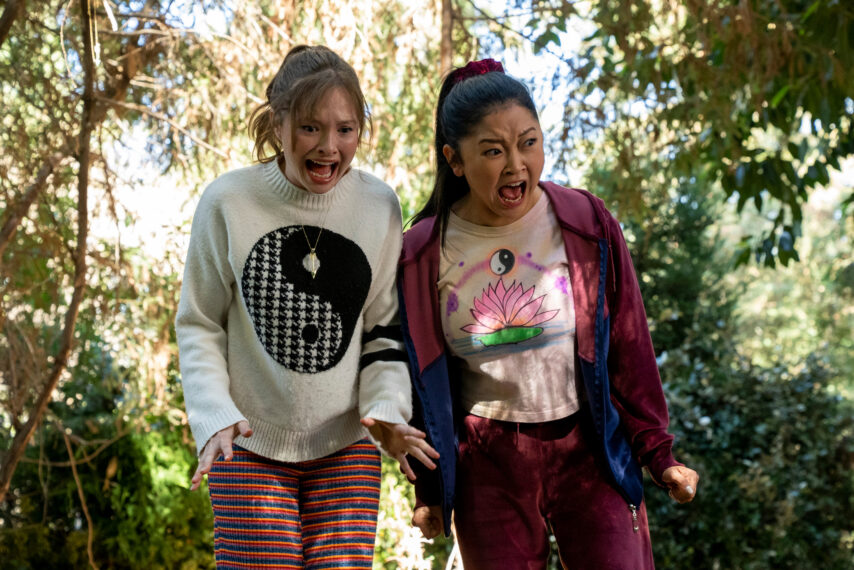 Zoe Colletti as Gia and Lana Condor as Erika in Boo, Bitch