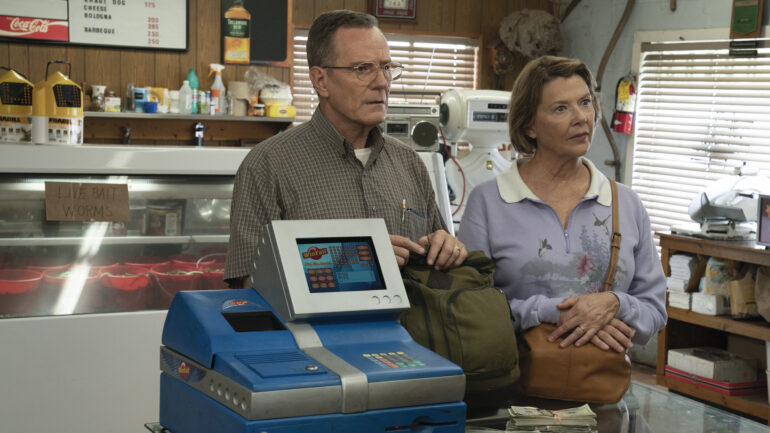 Bryan Cranston as Jerry Selbee and Annette Bening as Marge Selbee in 'Jerry & Marge Go Large' streaming on Paramount+
