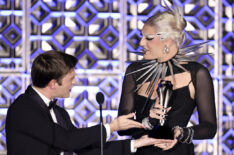 Tyler Henry presents the Best Ensemble Cast in an Unscripted Series award for 'RuPaul's Drag Race: Untucked' to Daya Betty