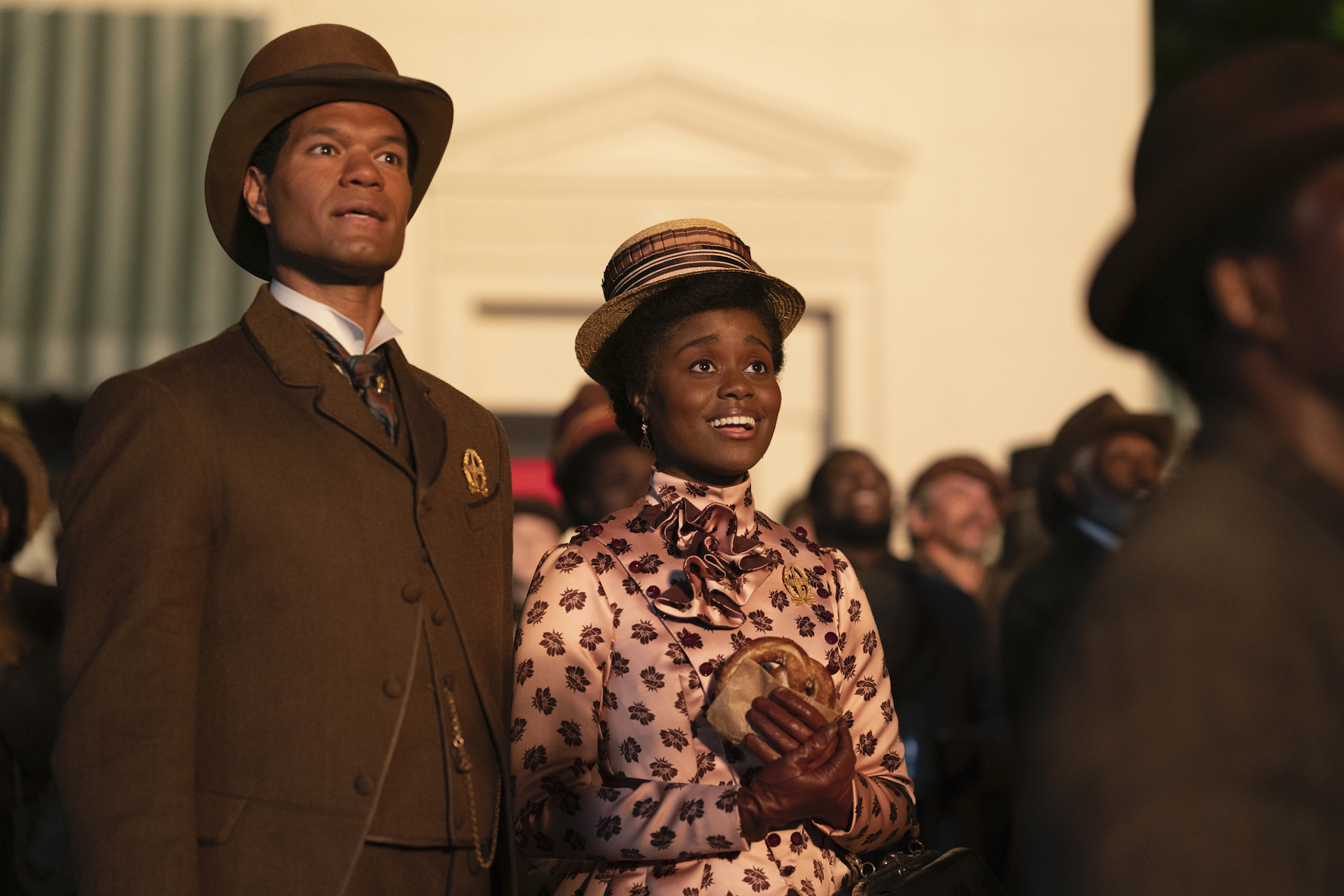 Denée Benton and Sullivan Jones in The Gilded Age Season 1