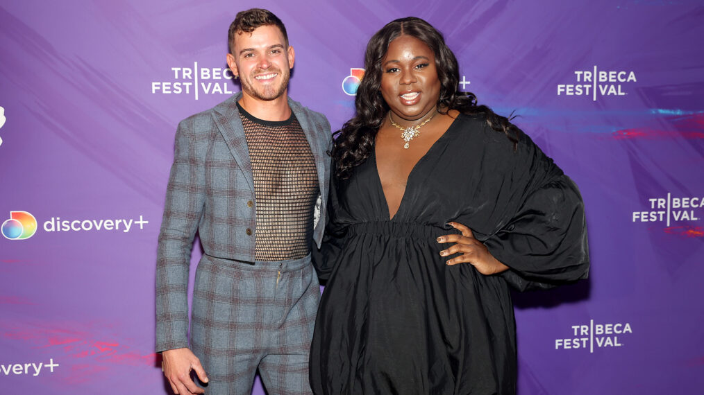 Eric Cervini, Executive Producer, The Book of Queer, and Alex Newell, Celebrity Narrator, The Book of Queer attend Celebrate Pride at the Tribeca Festival on June 09, 2022 in New York City