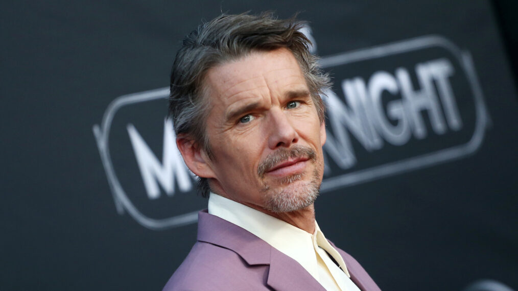 Ethan Hawke attends the premiere of 'Moon Knight'