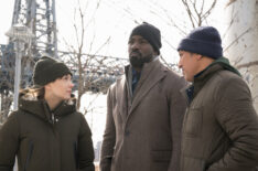 Katja Herbers as Kristen Bouchard, Mike Colter as David Acosta, and Aasif Mandvi as Ben Shakir in Evil - 'C Is for Cop'