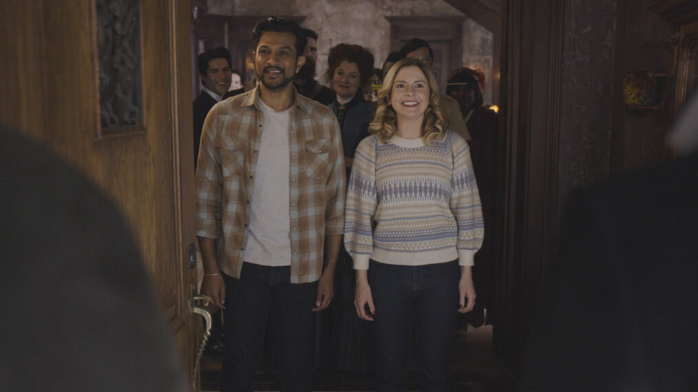 Ghosts Season 1 - Utkarsh Ambudkar and Rose McIver - 'Farnsby & B'