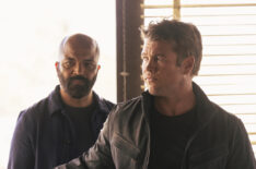 Luke Hemsworth as stubbs, Jeffrey Wright as Bernard - Westworld, Season 3