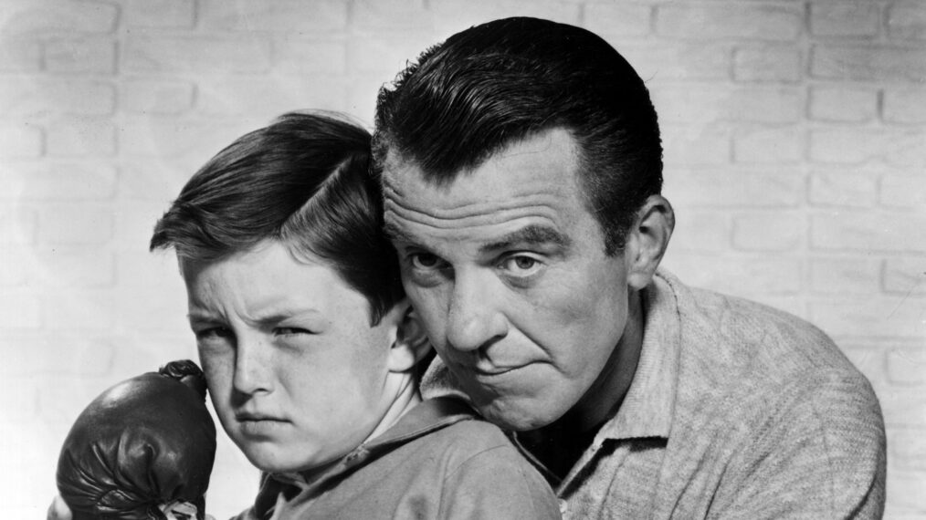 Jerry Mathers and Hugh Beaumont in Leave It to Beaver