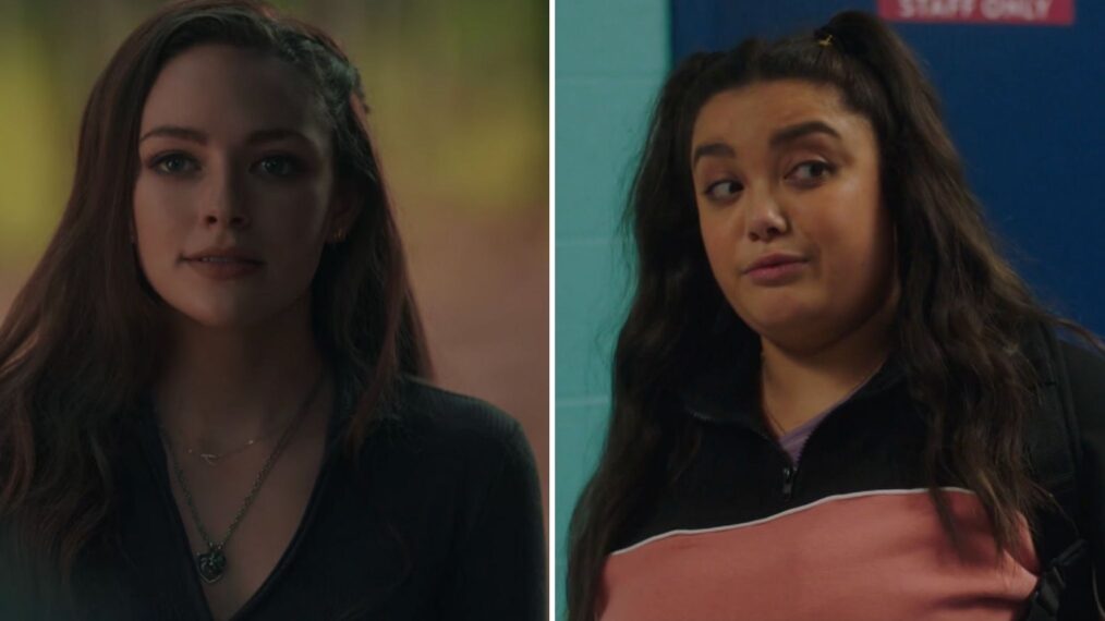 Danielle Rose-Russel as Hope Mikaelson in Legacies (left) and Jana Morrison as Astrid in Astrid & Lilly Save the World (right).