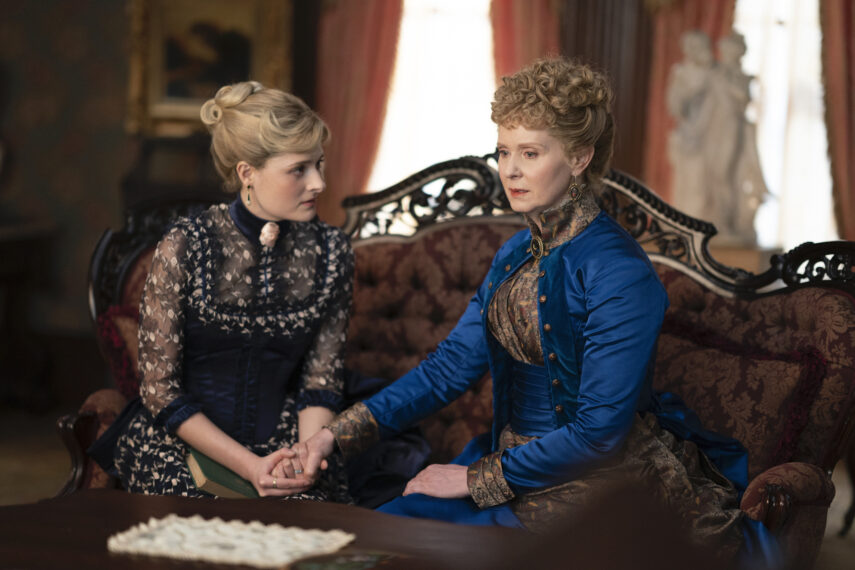 Cynthia Nixon and Louisa Jacobson in 'The Gilded Age' Season 1