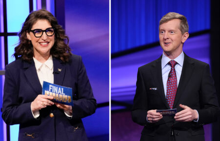 Mayim Bialik and Ken Jennings