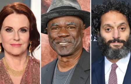 Megan Mullally (L), Glynn Turman (C), Jason Mantzoukas (R)