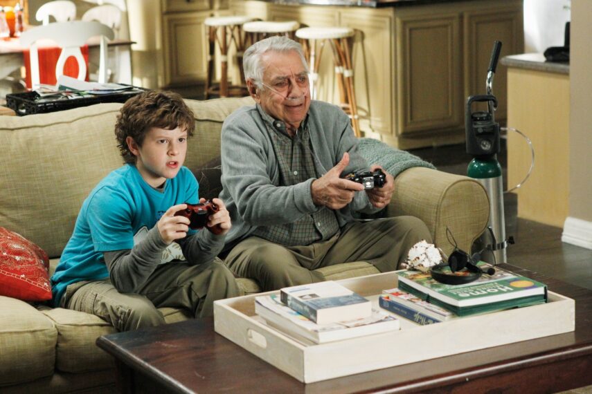 Modern Family Nolan Gould and Philip Baker Hall