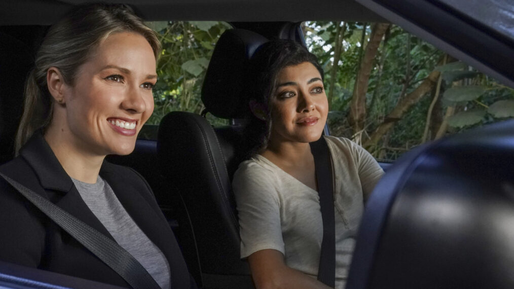 ori Anderson as Kate Whistler and Yasmine Al-Bustami as Lucy Tara in NCIS Hawai'i