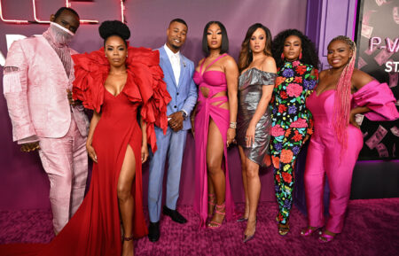 Nicco Annan, Brandee Evans, J. Alphonse Nicholson, Megan The Stallion, Elarica Johnson, Shannon Thornton and Katori Hall from 'P Valley' Season 2