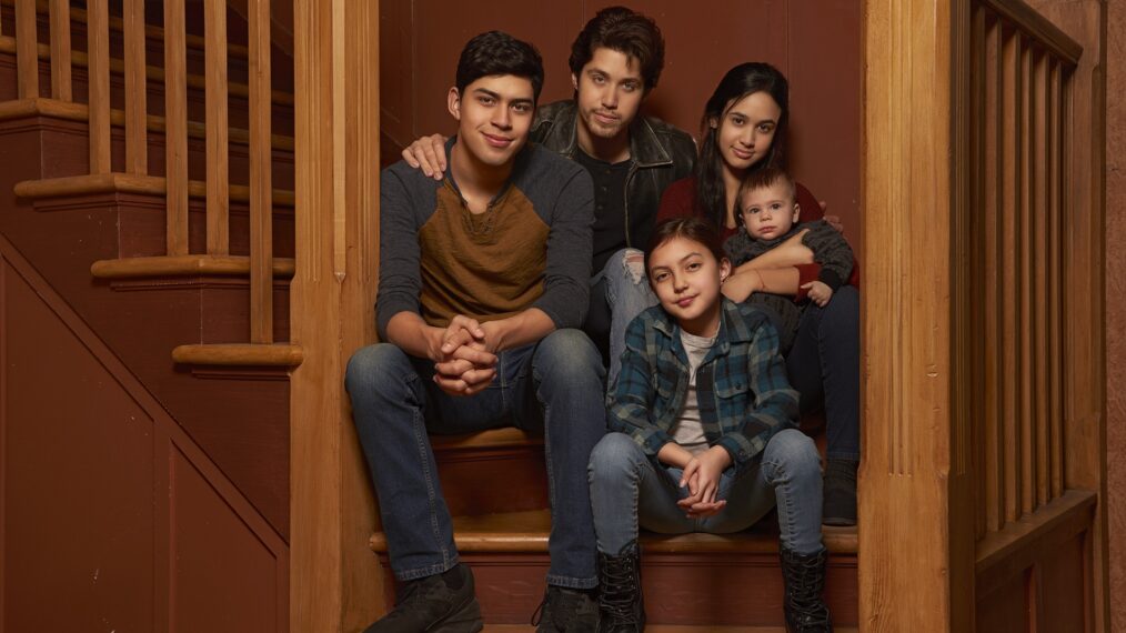 Party of Five Reboot - Niko Guardado as Beto Acosta, Brandon Larracuente as Emilio Acosta, Elle Paris Legaspi as Valentina Acosta, and Emily Tosta as Lucia Acosta