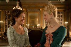 Phoebe Fox as Marial and Elle Fanning as Catherine in 'The Great' Season 2 on Hulu