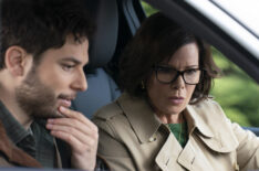 Skylar Astin as Todd and Marcia Gay Harden as Joan in So Help Me Todd