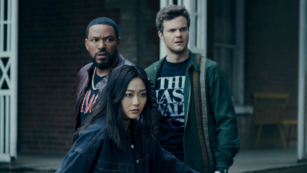 Laz Alonso, Karen Fukuhara, and Jack Quaid in The Boys - Season 3