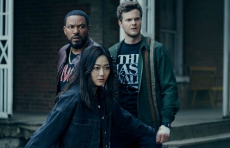 Laz Alonso, Karen Fukuhara, and Jack Quaid in The Boys - Season 3