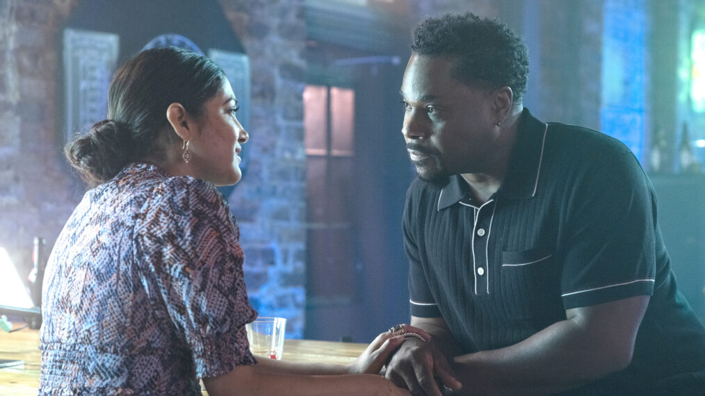 Aneesha Joshi as Padma, Malcolm-Jamal Warner as AJ in The Resident