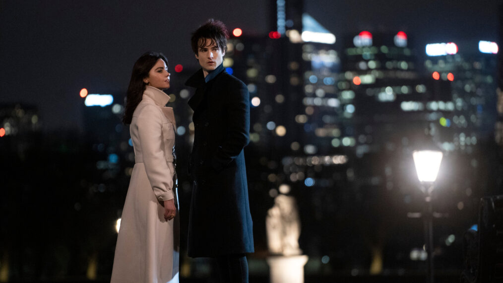 Jenna Coleman as Johanna, Tom Sturridge as Dream in The Sandman