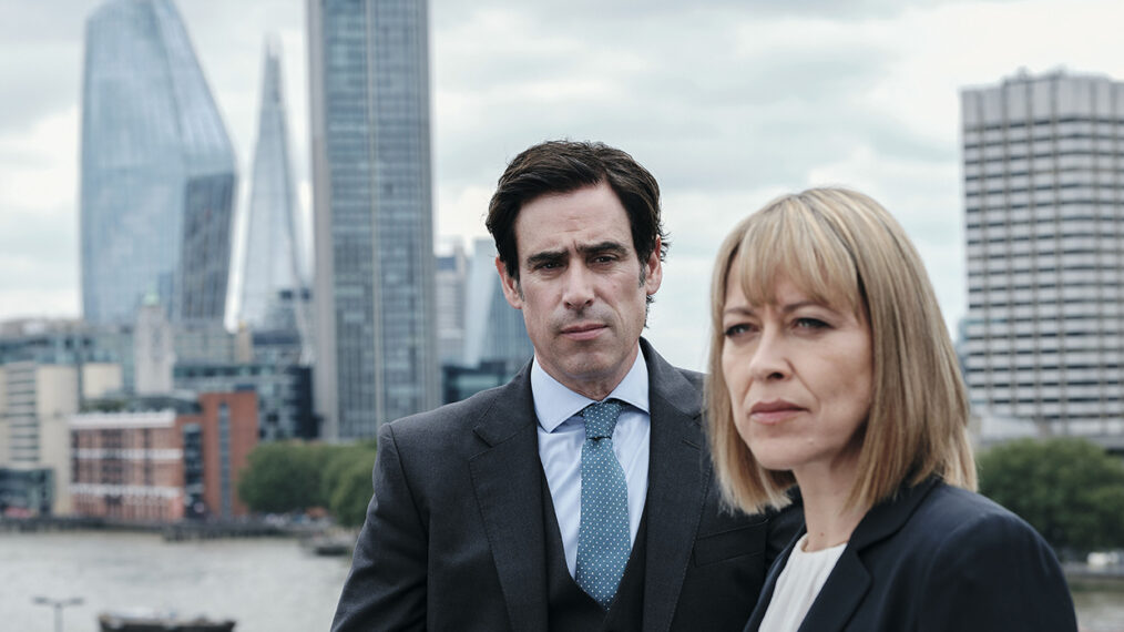 Stephen Mangan and Nicola Walker in The Split