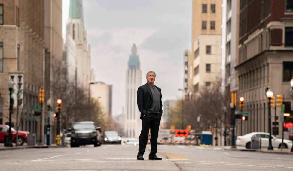 Sylvester Stallone as Dwight Manfredi in Tulsa King