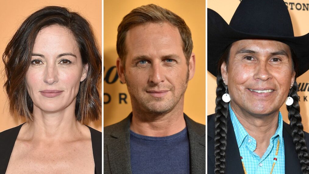 'Yellowstone' actors Wendy Moniz (L), Josh Lucas (C), and Mo Brings Plenty (R)