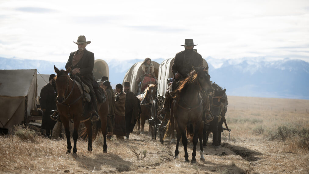 Sam Elliott as Shea and Tim McGraw as James in 1883