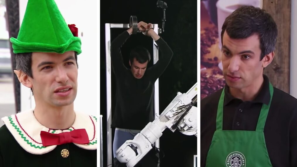 Nathan Fielder in three different episodes of 'Nathan For You.'