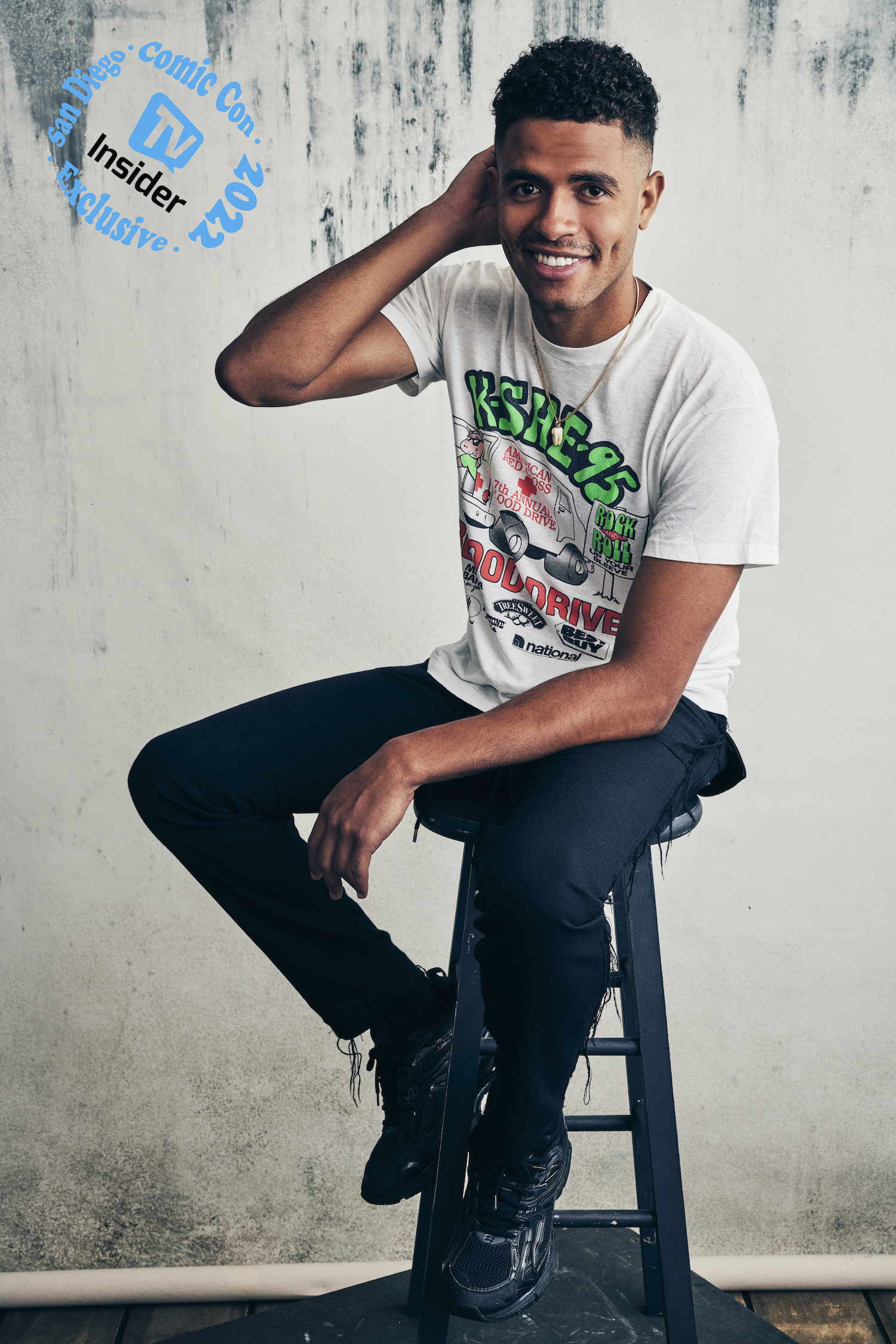 Reginald the Vampire's Mandela Van Peebles at TV Insider's SDCC portrait studio