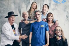 SDCC 2022 SpongeBob SquarePants cast - Bill Fagerbakke, Carlos Alazraqui, Karen Higgins, Tom Kenny, Jill Talley, and more pose for a group shot