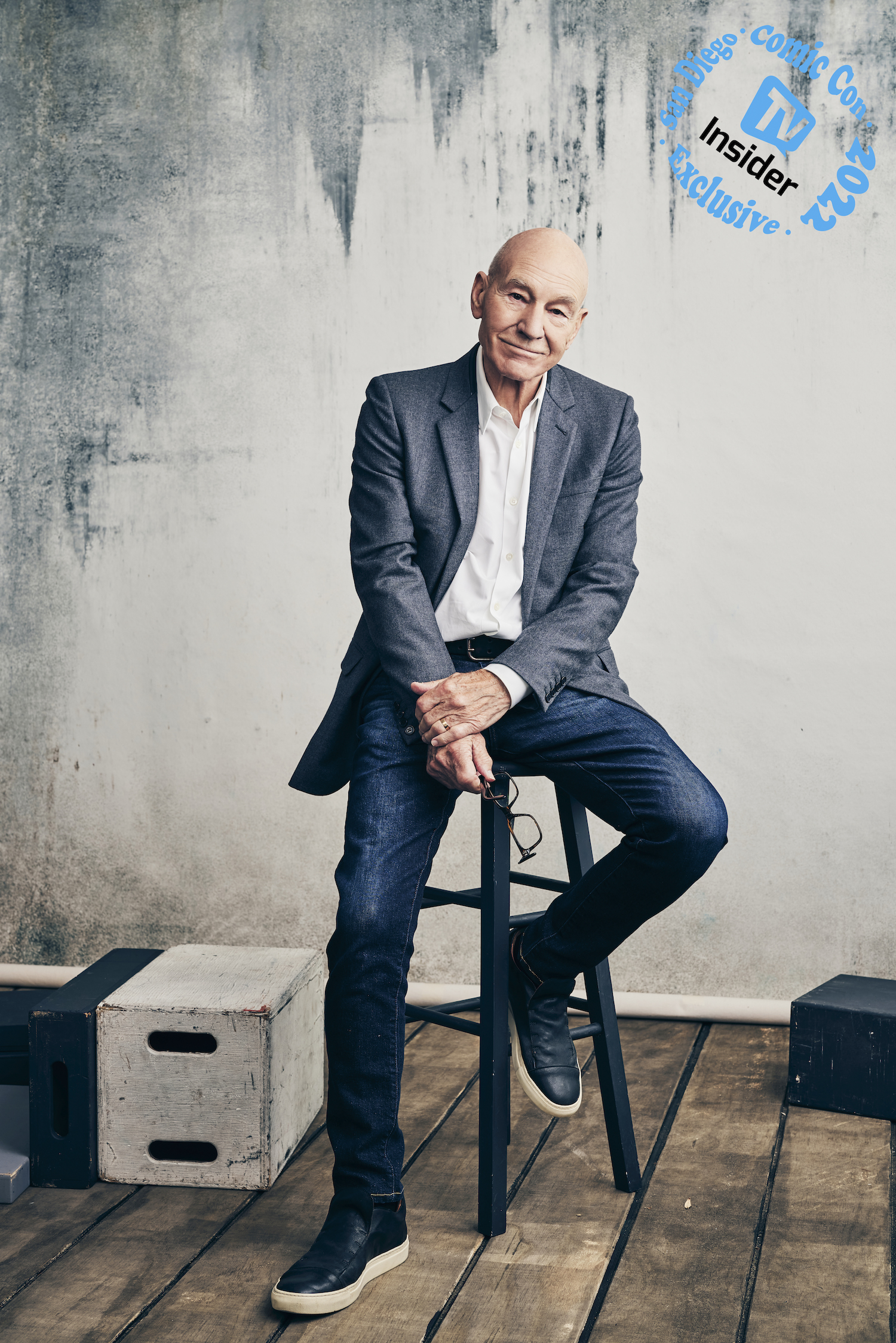 Star Trek: Picard's Patrick Stewart at TV Insider's SDCC portrait studio