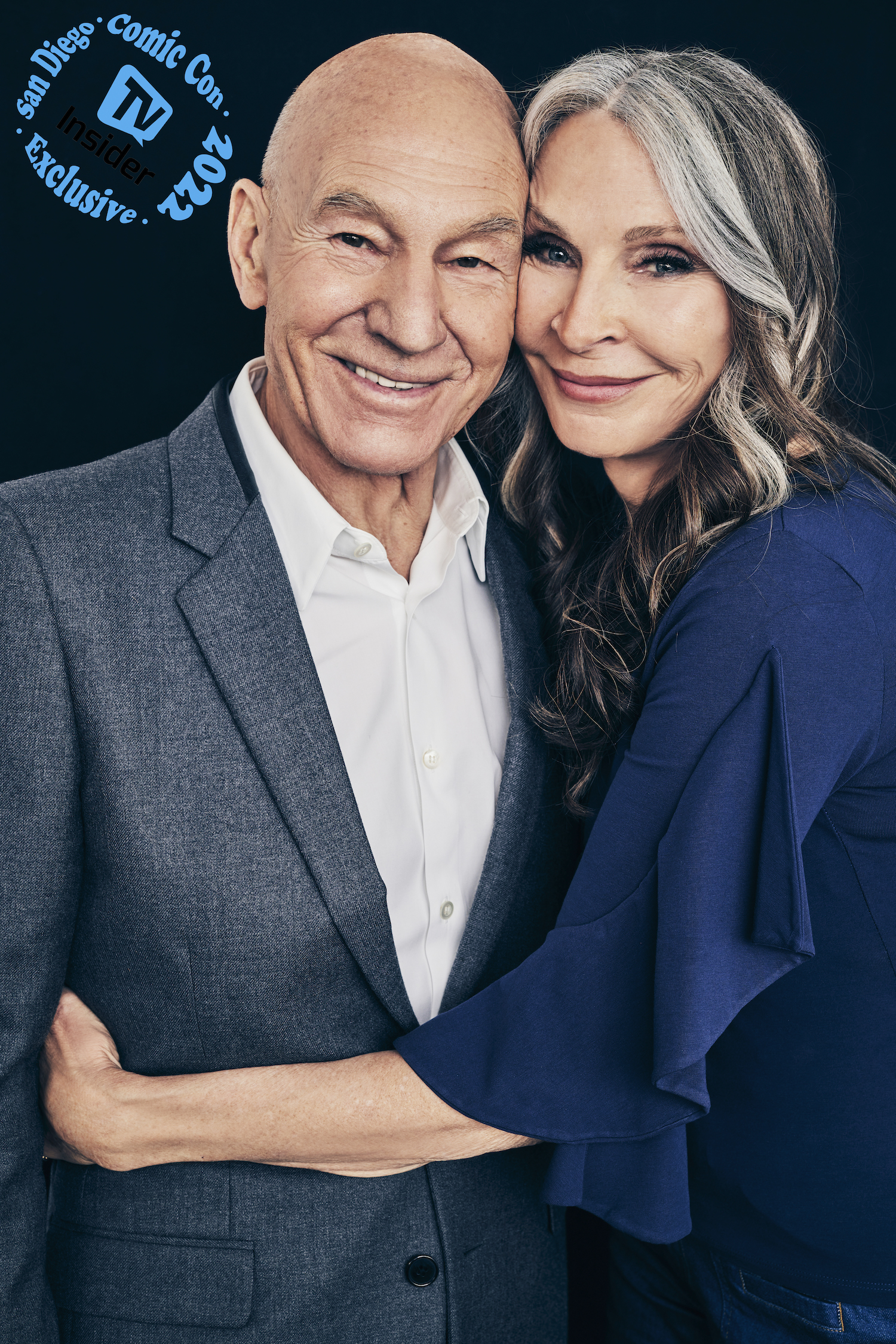 Star Trek: Picard's Patrick Stewart and Gates McFadden at TV Insider's SDCC portrait studio