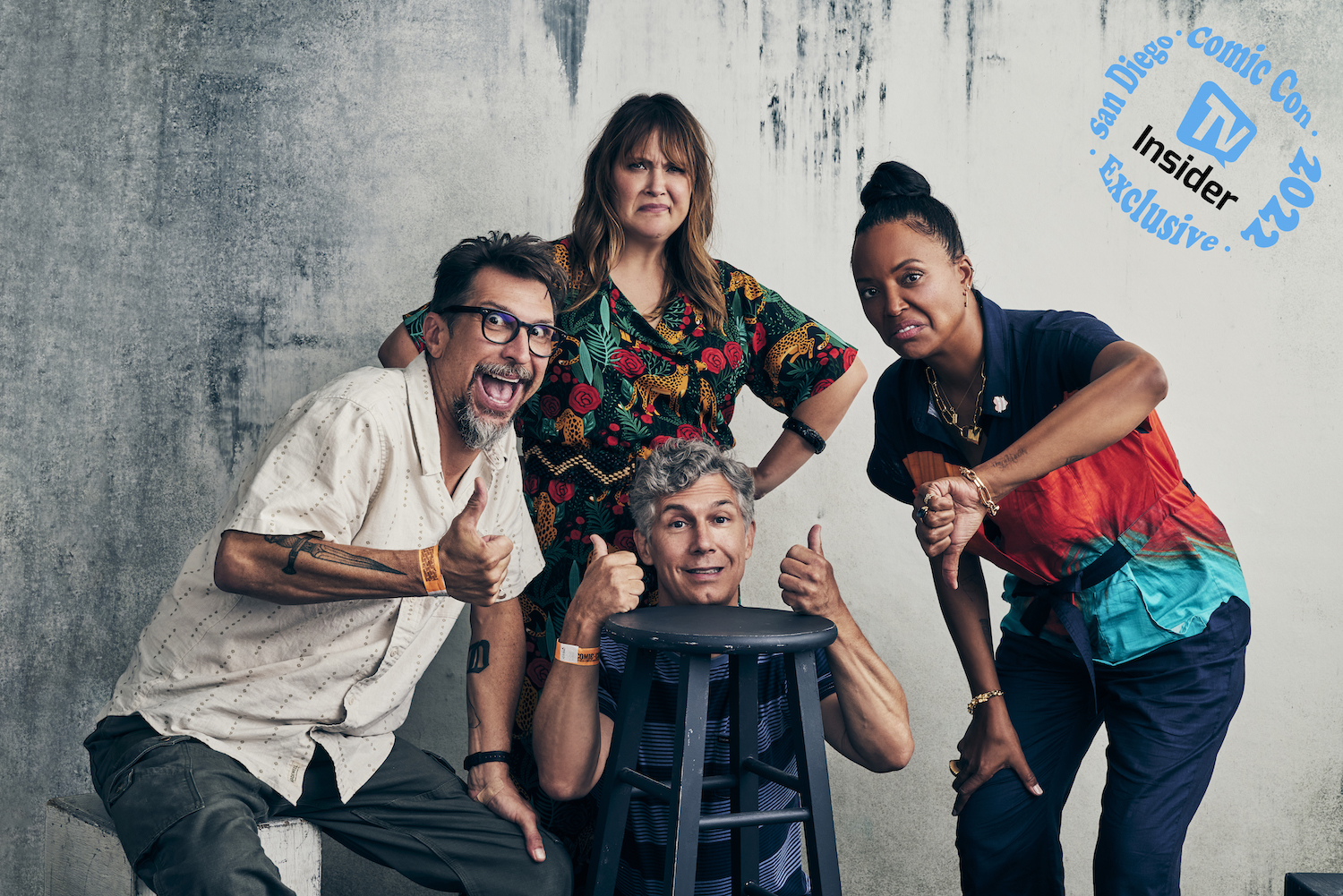 Lucky Yates, Amber Nash, Chris Parnell, and Aisha Tyler of Archer