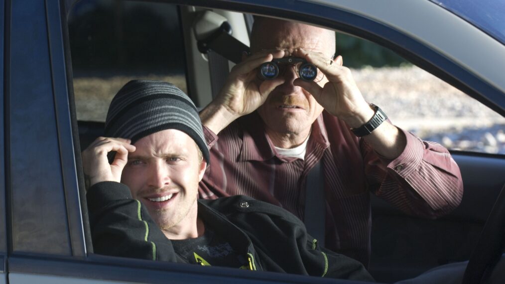 Aaron Paul and Bryan Cranston in Breaking Bad - Season 2