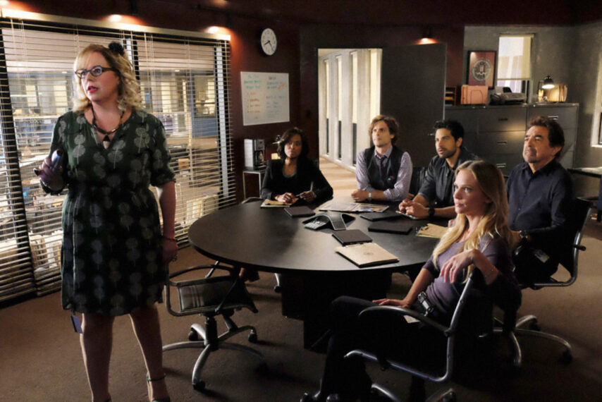 Kirsten Vangsness, Aisha Tyler, Matthew Gray Gubler, Adam Rodriguez, A.J. Cook, Joe Mantegna in Criminal Minds