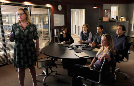 Kirsten Vangsness, Aisha Tyler, Matthew Gray Gubler, Adam Rodriguez, A.J. Cook, Joe Mantegna on Criminal Minds