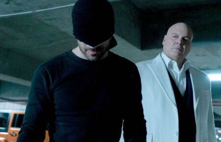 Charlie Cox and Vincent D'Onofrio in Daredevil