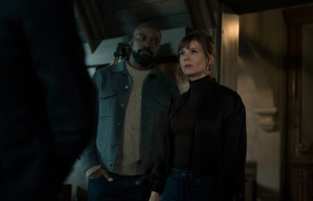 Mike Colter as David Acosta and Katja Herbers as Kristen Bouchard in Evil - 'The Demon of Cults'