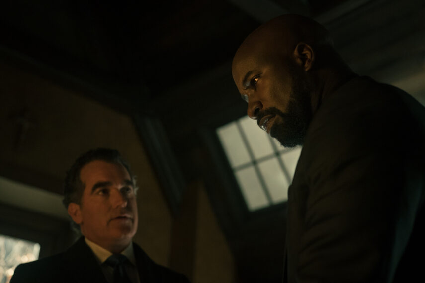 Brian D’Arcy James as Victor Leconte and Mike Colter as David Acosta in Evil