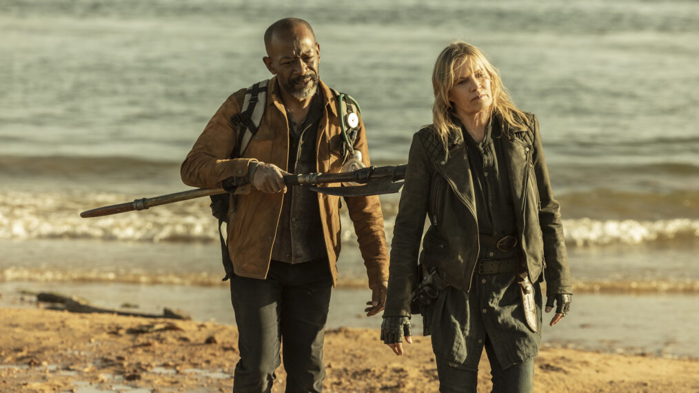 Kim Dickens as Madison Clark, Lennie James as Morgan Jones in Fear the Walking Dead