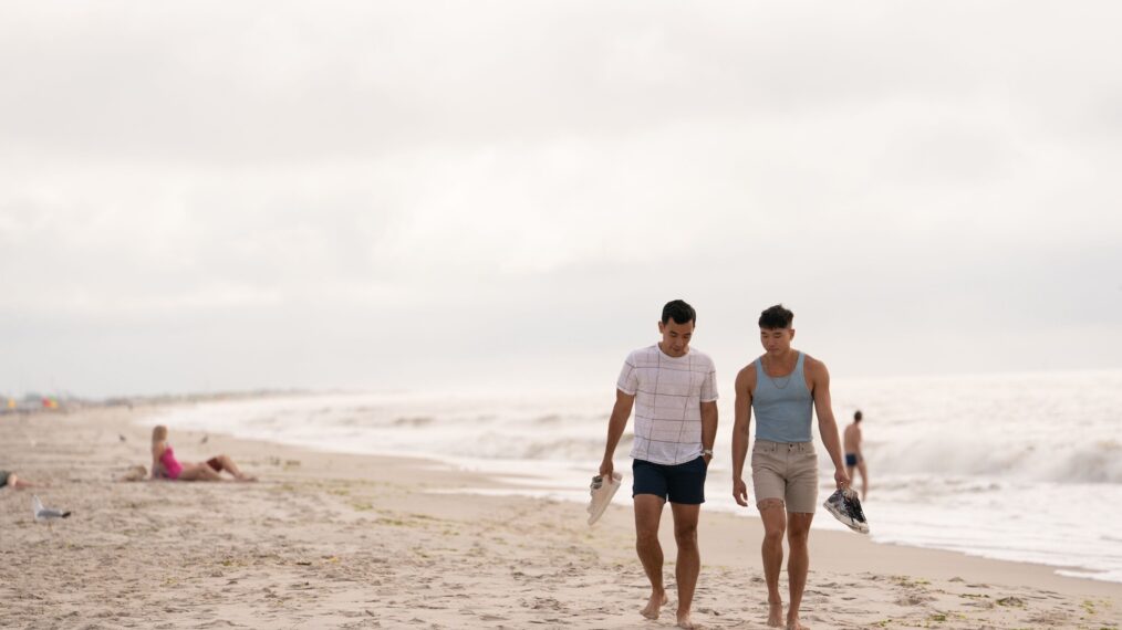 Joel Kim Booster and Conrad Ricamora in Fire Island