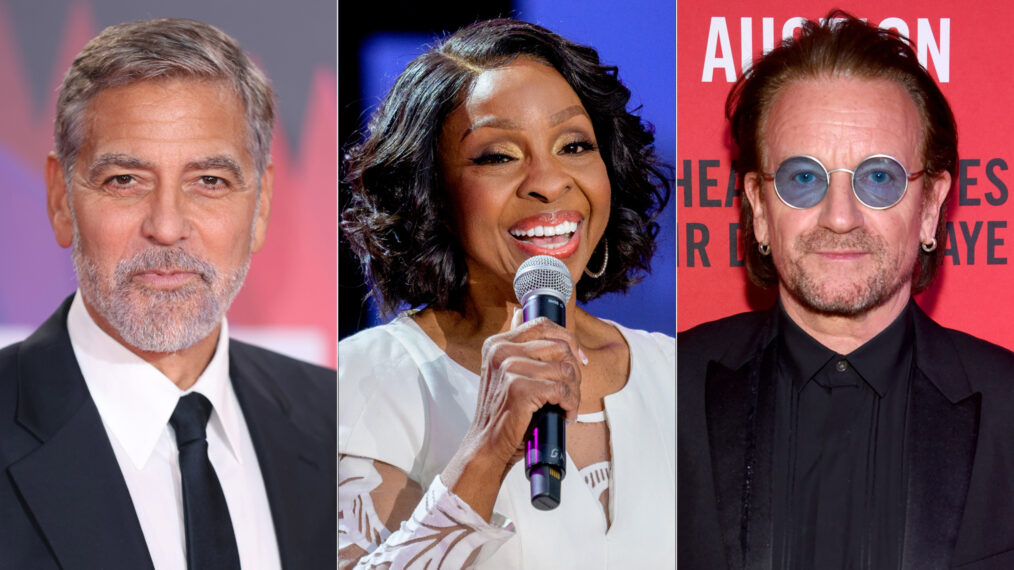 George Clooney, Gladys Knight, Bono