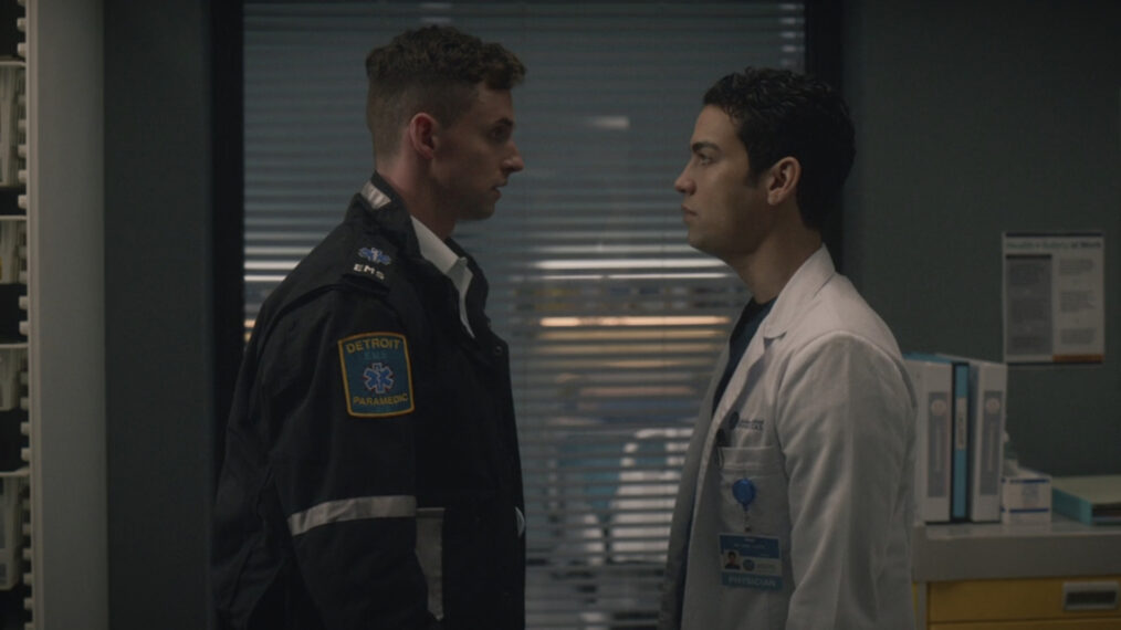 Stephen Tracey as Tim, Davi Santos as Dr. Joey Costa in Good Sam