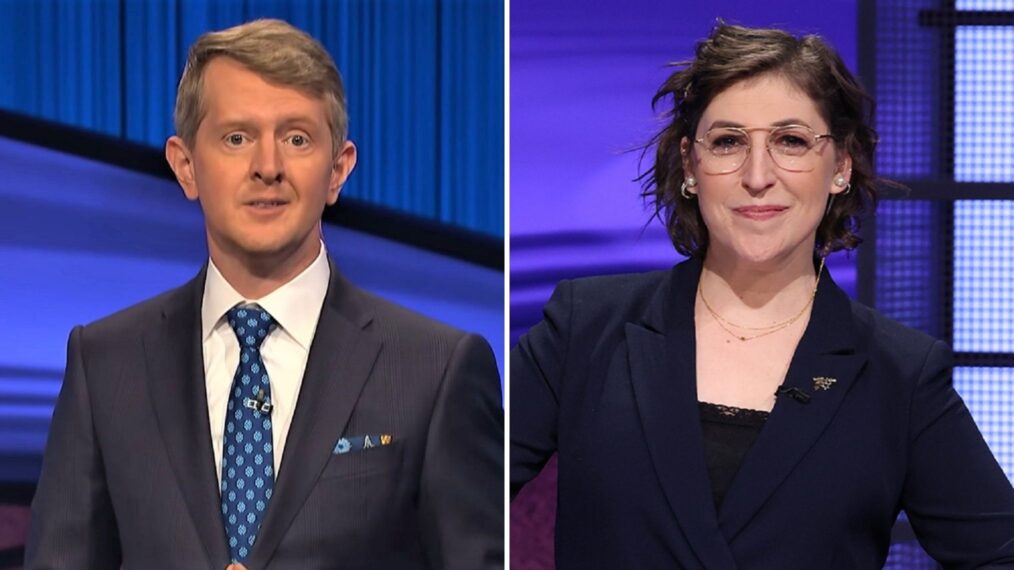 Jeopardy! Ken Jennings and Mayim Bialik