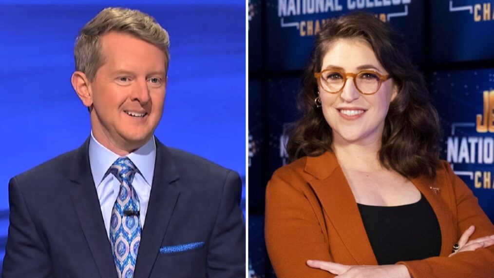 Jeopardy! Ken Jennings and Mayim Bialik