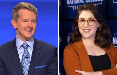 Jeopardy! Ken Jennings and Mayim Bialik