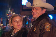 Katee Sackhoff and Bailey Chase in Longmire